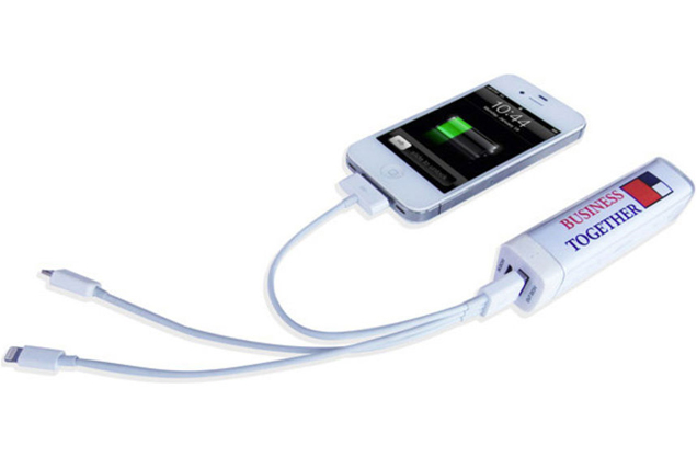 Printed Power Bank with 3-in-1 Charging Cable