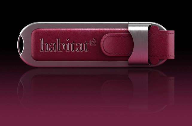 Executive Leather USB Embossed with Habitat Logo