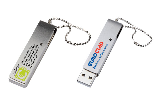 Custom Printed Metal Twister USB Memory Stick
